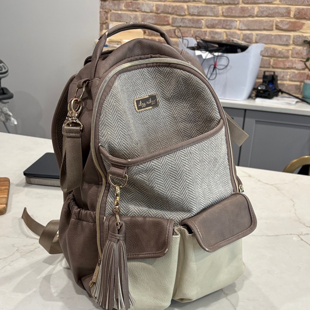 Itzy Ritzy Brown and Cream Baby Bag